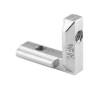 Aolidsive Lot de 10 Supports d'Angle en Acier au Carbone à Angle Droit, Joint Intérieur é pour Renfort de Profil en Aluminium 2020, Vis M6 Adaptée pour l'assemblage de Cadre de Bricolage