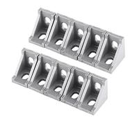 Aolidsive Lot de 10 Supports d'Angle en Forme de L, Fixation en Alliage d'aluminium pour Meubles en Bois, Support à Angle Droit 28 X 28 Mm pour Supports de Solives et Renfort de Chaise