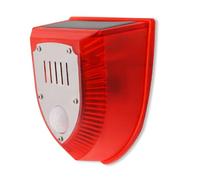 Aolidsive Lot de 2 Lampes d'alarme de sécurité Solaires avec Sirène Puissante de 129 DB et LED Stroboscopique, Panneau Solaire à Haute efficacité pour la Protection Extérieure de la Ferme, de la