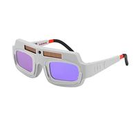Aolidsive Lunettes de Soudage à Obscurcissement Automatique, Lunettes Réglables à énergie Solaire pour le Soudage électrique et la Protection des Yeux