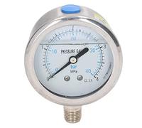 Aolidsive Manomètre Rempli d' en Acier Inoxydable 0 à 4 MPa 1 4 Pouces NPT Connexion Inférieure Classe 2,5 Résistant aux Vibrations pour les Tests de Pression Hydraulique de l'eau et de l' (0 ~
