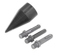 Aolidsive Mèche à Bois de Chauffage, Foret Fendeur de Bûches en Acier au Carbone avec Tige Hexagonale, Outil à Cale Conique pour Un Fendage Rapide du Bois de Chauffage et Une Manipulation Facile