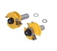 Aolidsive Mèche de Toupie, Construction en Acier au Carbone, Adaptée à la CNC et à Divers Bois, Tige de 1/2 Pouce et Diamètre de Coupe de 45 Mm pour Portes d'armoires