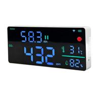 Aolidsive Moniteur de CO2, Sonomètre Numérique, Testeur 4 en 1 avec Mesures d'humidité et de Température, Idéal pour une Utilisation à la Maison et au Bureau