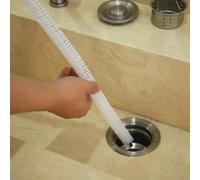 Aolidsive Outil de Nettoyage de Canalisations Flexible de 71cm, Brosse de Nettoyage de Débordement d'égouts pour Salle de Bains, Cuisine, Propriétaires avec Poignée Bleue (BLUE)