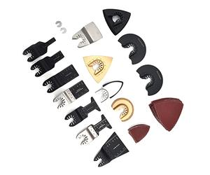 Aolidsive Outil Multifonction Oscillant à Bois, Jeu de Lames de Scie Oscillantes en Acier à Haute Teneur en Carbone, 88 Lames Joints en Papier de Verre, pour Couper l'ouverture de Trou en Plastique