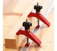 Aolidsive Plaque de Support de Goulotte en Alliage d'aluminium 6061, Outil pour le Travail du Bois, Fixation Fixe, Professionnels du Travail du Bois, 2 Pièces