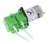 Aolidsive Pompe Péristaltique Doseuse, Pompe à Eau de Circulation à Double Tête POM DC 12 V avec 1 Tube en Silicone de qualité Alimentaire de 3 Mm, Tête de 2 M, pour Utilisation en Laboratoire de