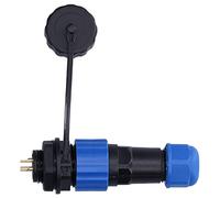 Aolidsive Prise de Courant d'aviation, Matériau PA66 et Cuivre, Connecteur étanche pour équipement de Communication, évalué 10A, étanchéité IP68 (3 broches)