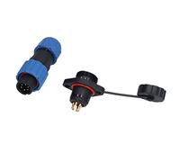 Aolidsive Prise étanche, Connecteur à Montage sur Bride avec Contacts en Cuivre, Joint étanche IP68, pour Machines Contrôlées par Programme et équipements de Communication (6 conducteurs (250V 5A))