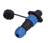 Aolidsive Prise étanche, Connecteur à Montage sur Bride avec Contacts en Cuivre, Joint étanche IP68, pour Machines Contrôlées par Programme et équipements de Communication (4 conducteurs (250V 5A))