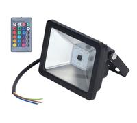 Aolidsive Projecteur LED RVB 10 W IP65 Extérieur, Projecteur Intelligent à Changement de Couleur avec Télécommande, 9 Perles LED Haute luminosité pour Jardins, Cours, Allées