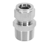 Aolidsive Raccord à Compression 3/4in OD X 1in PT Mâle en Acier Inoxydable | Raccord Droit pour Ligne Hydraulique, Transfert D', Gaz et Eau, Joint à Double Anneau, Corps forgé Anti-rouille
