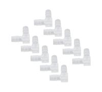 Aolidsive Raccord coudé en Plastique pour Tuyau cannelé, Matériau PE, Résistant à l'usure pour Tube de Pompe et Tube en Silicone, Connexion Coudée à 90 Degrés pour Produits Pharmaceutiques et