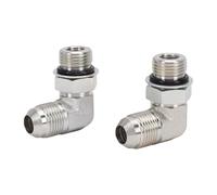 Aolidsive Raccords Hydrauliques de 1/4 Pouces, Connecteur coudé à 90 Degrés pour Gagner de L'espace dans la Construction et L', 2 Pièces en Acier au Carbone