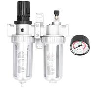Aolidsive Régulateur de Pression de Filtre à Air Kit de Jauge de Séparateur de Piège à d'eau en Alliage d'aluminium 1,0 MPa Réglable de 41 à 140 °F pour équipement 'automatisation de Génie (SFC400)
