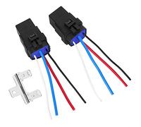 Aolidsive Relais Automatique et Support de Relais 12 V DC 40 A, Prise de de Voiture Intégrée étanche à 4 Broches, Faisceau de Fils Métalliques en Plastique, Lot de 2 pour Feux de Brouillard,