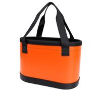 Aolidsive Seau de Travail Ovale Rigide 14,5 X 7,5 Pouces Non Conducteur | Tissu Oxford avec Panneau PE, Fond perforé, 14 Poches Plus Gaine à Outils, pour Travaux électriques Légers à la Maison et
