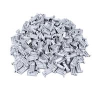 Aolidsive Support de Butée d'extrémité de Borniers sur Rail DIN 200 Pièces, Butée de Montage de Bornier Fixe à Vis en Plastique, Blanc, Boucle de Fixation Stable, Pince de Type à Vis pour