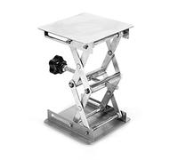 Aolidsive Table élévatrice de Laboratoire, Support élévateur à Ciseaux en Acier Inoxydable, Plate-forme 100 X 100 Mm Réglable en Hauteur Manuellement pour Expériences Physiques, Chimiques et