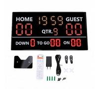 Aolidsive Tableau de Bord électronique avec Télécommande, Affichage LED Lumineux pour Jeux de Sport, Basket-Ball, Tennis, Volley-Ball et Plus, ABS à 14 Chiffres