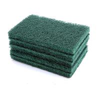 Aolidsive Tampon à Récurer Abrasif, Tampons de Finition à Récurer Industriel Professionnel pour Nettoyer la Vaisselle, les Casseroles et les Poêles, 5 Pièces Tampons à en éponge Rouge 120x195x8mm