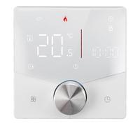 Aolidsive Thermostat Intelligent Thermostat WiFi Blanc avec Application et Bouton de Commande AC95 à 240 V Plage de Réglage 41 à 95 F Panneau rétroéclairé pour Chaudière à Gaz Chauffage Domestique