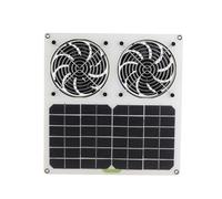 Aolidsive Ventilateur à énergie Solaire, Double Ventilateur d'extraction Solaire de 100 W avec Lames étanches de 12 Pouces pour la Ventilation des Poulaillers et des Serres