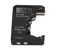 Aolidsive Vérificateur de Batterie, Testeur de capacité à Affichage Numérique pour Pile Bouton C AA AAA D N 9 V 6F22 1,5 V 3, avec un Design Compact et Léger (BLACK)