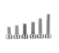 Aolidsive Vis à Tête Cylindrique à Six Pans Creux, Boulons M6 en Acier Inoxydable 304 avec Kit d'écrous et de Rondelles, Longueurs de 10 à 30 Mm pour la Réparation de Meubles et de Machines (M5 150