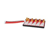 Aolidsive XT60 Carte de Charge Parallèle pour 2-6S LiPo 5-Batterie Sync | Hub de maintenance de batterie, débit de 20 A, réplication de 5 ports identiques, guide d\'orientation des fiches en T avec