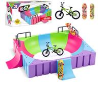 Aolieh Finger Skateboard et Rampe Accessoires Set Planche à Doigts Skate Park Jouet DIY Finger Skate Board Ultimate Sport Entraînement Accessoires Jouet pour Enfants