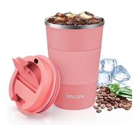 Aolieh Tasse de voyage, tasse à café isotherme, tasse de voyage à double paroi isotherme en acier inoxydable avec couvercle étanche respectueux de l'environnement réutilisable pour café, thé et bière