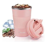 Aolieh Tasse isotherme avec couvercle anti-fuite, gobelet en acier inoxydable pour eau chaude et froide, café, thé