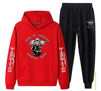 Aoligeinb Death Note Hoodies Pantalons de survêtement Ensemble Survêtement Anime Ryuk Cosplay Costume Imprimé Sweat Pantalon Ensembles pour Femmes Hommes