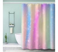 AOLIGL Rideau de Douche 120x180 cm Individualité Rideaux de Douche Arc en Ciel Rideau de Salle de Bain Imperméable avec 12 Anneaux Crochets, Rêver Rideu de Douche Enfant