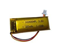 AOLIKES Batterie de rechange 3,8 V 320 mAh pour système de communication Sena BiKom 20 Ultimate Cycling / Nautitalk Crew Compact Marine Mesh Communication