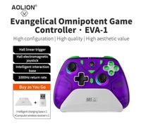 Aolion K10 Pour 2 Contrôleur De Jeu Avec Station De Charge Rgb Manette De Jeu Sans Fil Hall Joystick Déclencheur Pour Ns /Pc/Téléphone