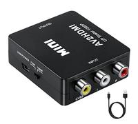 Aolirot Adaptateur HDMI/AV vers HDMI CVBS - Support 720/1080P pour Caméra, Xbox 360, PS2, PS3, WII, N64, Snes, PSP
