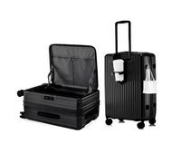 Aoliwei Valise de voyage multifonctionnelle à ouverture avant en polycarbonate avec serrure douanière TSA, porte-gobelet et crochet de sac, bagage à main 50,8 cm Trolley pour voyages d'affaires et