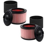 Aolleteau Lot de 2 filtres à cartouche fine compatibles avec Vacmaster VF408, VF410P, Wet/Dry Vac Beast VFB511B 0201 et Cleva Industrial VF408B (2 filtres d'aspirateur et 2 filtres en mousse)