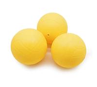 Aolowewin Lot de 3 balles de rechange à pointes pour piscine, pelouse, plage, cour, pong, mini volleyball jaune de 8,9 cm
