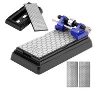 Aolso Aiguiser Diamantées, Aiguiser Affutage Diamant Couteau Surface Nid d'Abeille, 400/1000 Pierre à Aiguiser Diamantée, avec Base antidérapante, Guide d'angle, pour Outils D'extérieur de Cuisine