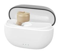 Aolso Amplificateur de Bruit Auditif,1PCS Coupe Ergonomique Casque Sans Fil | Amplificateur de Son Rechargeable, Réduction du Bruit, Station de Charge USB, Boîte de Rangement-couleur peau