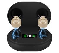 Aolso Amplificateur de Bruit Auditif, Amplificateur de Son Rechargeable, Réduction du Bruit, Station de Charge USB, Boîte de Rangement, Coupe Ergonomique Casque Sans Fil