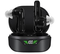 Aolso Amplificateur de Son Rechargeable, Réduction du Bruit, Station de Charge USB, Boîte de Rangement, Coupe Ergonomique Casque sans Fil(Noir 2 pièces)