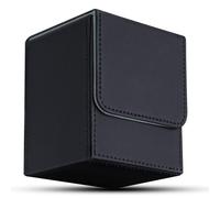 Aolso Boîte Rangement Cartes MTG, Magnetic Deck Box en Cuir pour Plus de 100 Cartes, Affichage Commander, boîte de rangement pour cartes à collectionner, vitrine pour cartes TCG, Noir-gris
