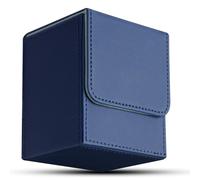 Aolso Boîte Rangement Cartes MTG, Magnetic Deck Box en Cuir pour Plus de 100 Cartes, Affichage Commander, boîte de rangement pour cartes à collectionner, vitrine pour cartes TCG, Bleu-gris