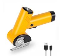 Aolso Ciseaux électriques sans fil avec écran LED, Ciseaux Couture Tissu 4.2V, Ciseaux Electrique Multifonction 4 vitesses, Rechargeable et Puissant, Pour Tissus, cuir, Moquette, Carton et plastique