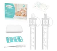 Aolso Collecteur De Colostrum, 2PCS 6ml Collecteur De Lait Maternel, Collector Réutilisable Colostrum Kit Collector Sans BPA, Récipient Portable De Colostrum avec Étiquette et Lingettes Coton